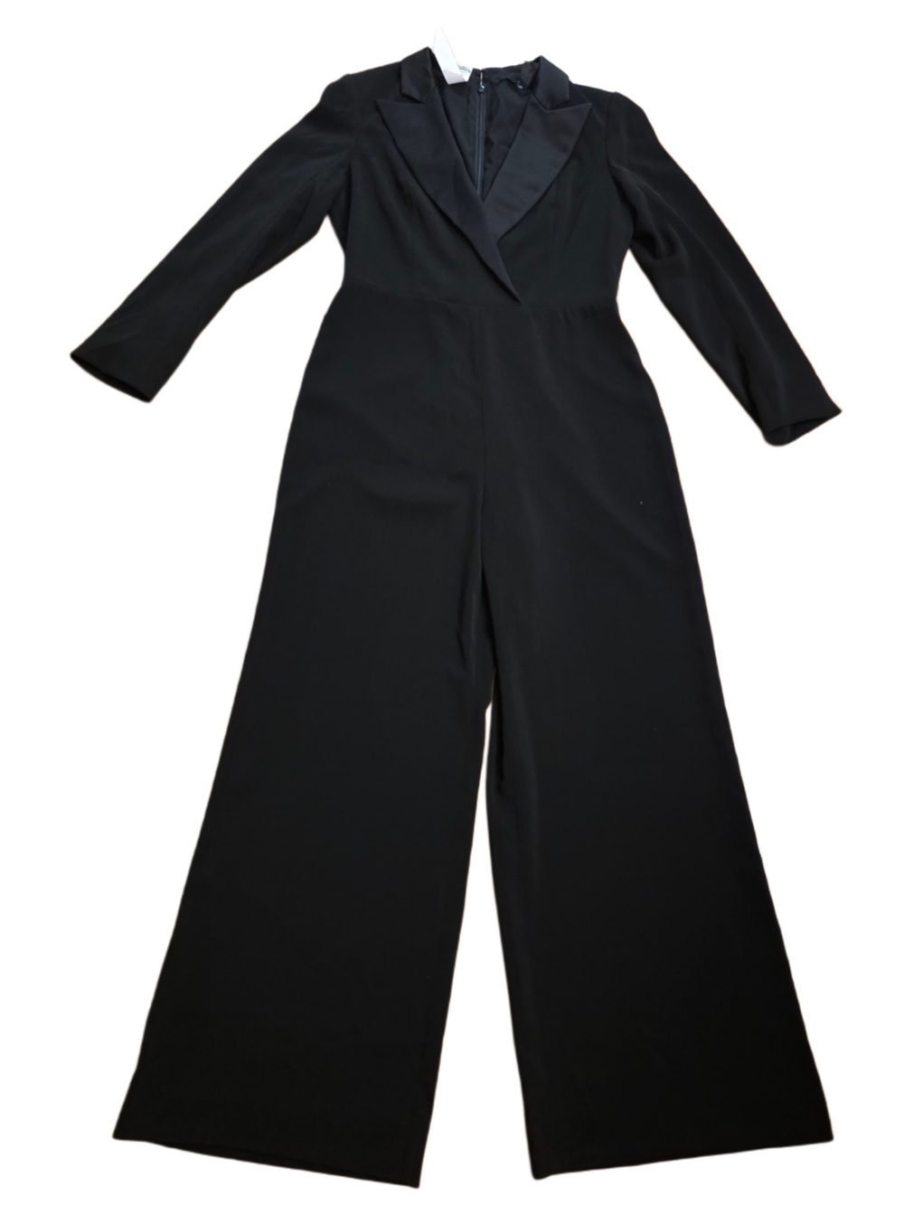 JAYGODFREY Black Long-Sleeve Wide-Leg Jumpsuit